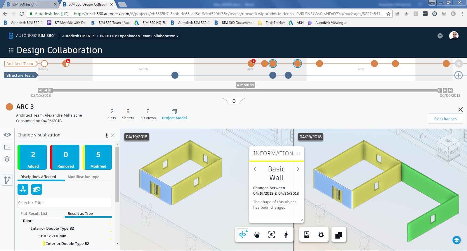 Analyze data in cloud-based BIM models from other teams or trades